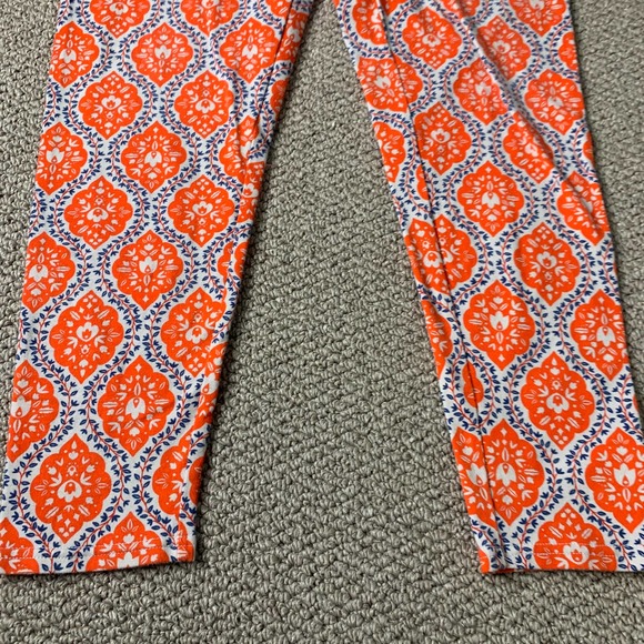 Matilda Jane Womens‎ Pants Size Medium Blue/Orange Floral Straight Leg Cropped - Picture 3 of 12